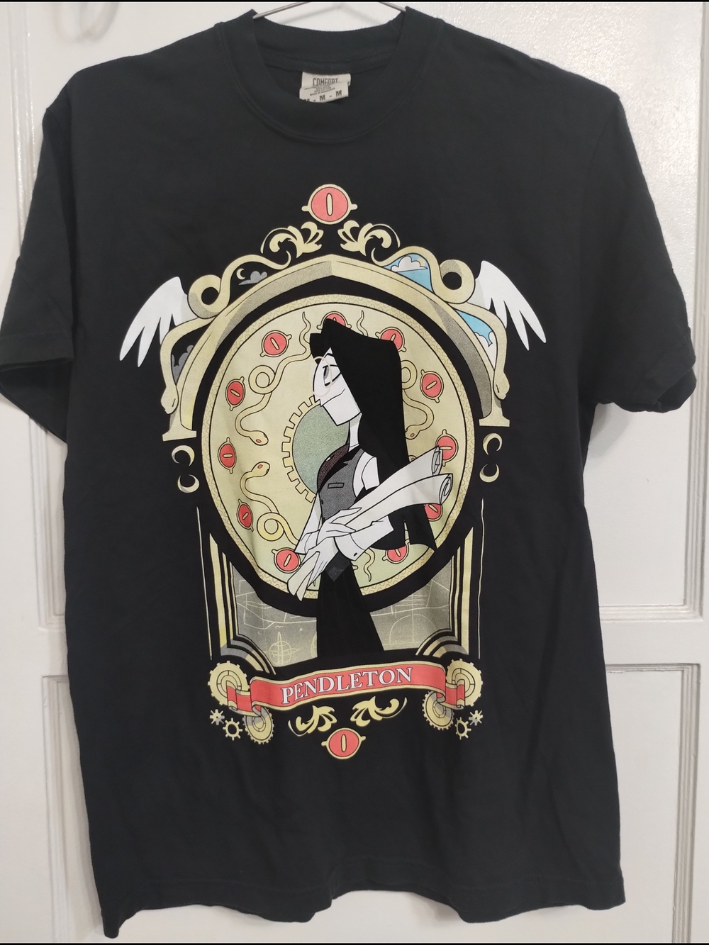 Comfort Colors Black Graphic Men's T-Shirt - Illustrated Front Art